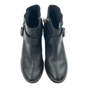 Sorel Women's Black Leather Joan of Arctic Wedge II Buckle Boot Preowned